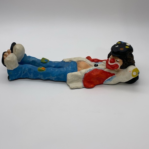 Annette Little ENESCO Imports Ceramic Hobo Clown Door Stopper/Wall/Furniture Art - Picture 15 of 16